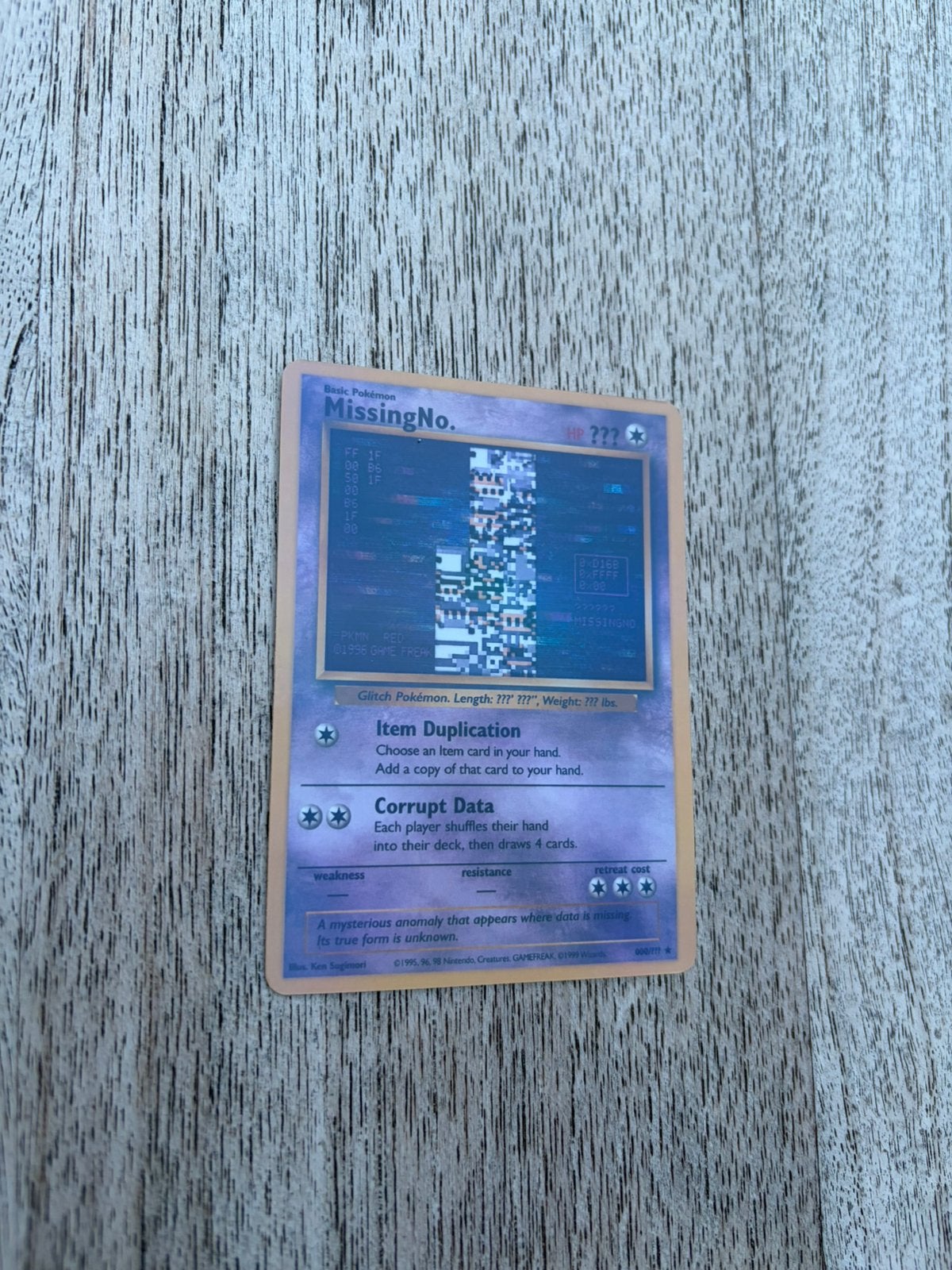 MissingNo. Pokémon kaart, Hobby en Vrije tijd, Verzamelkaartspellen | Pokémon, Ophalen of Verzenden, Nieuw, Losse kaart, Foil
