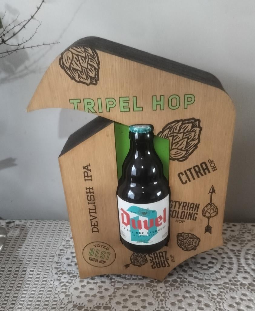 DUVEL GLORIFIER Trippel Hop, Verzamelen, Ophalen of Verzenden, Zo goed als nieuw, Reclamebord, Plaat of Schild, Duvel