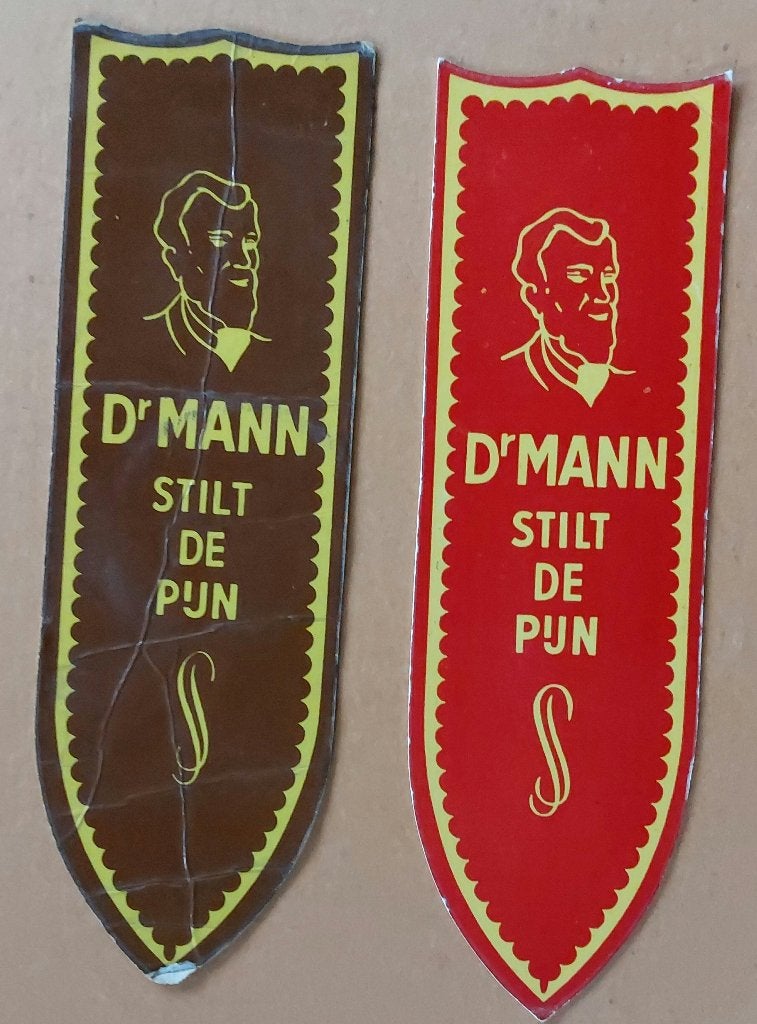Dr. Mann, 2 vintage boekenleggers (bladwijzers), Ophalen of Verzenden, Gebruikt