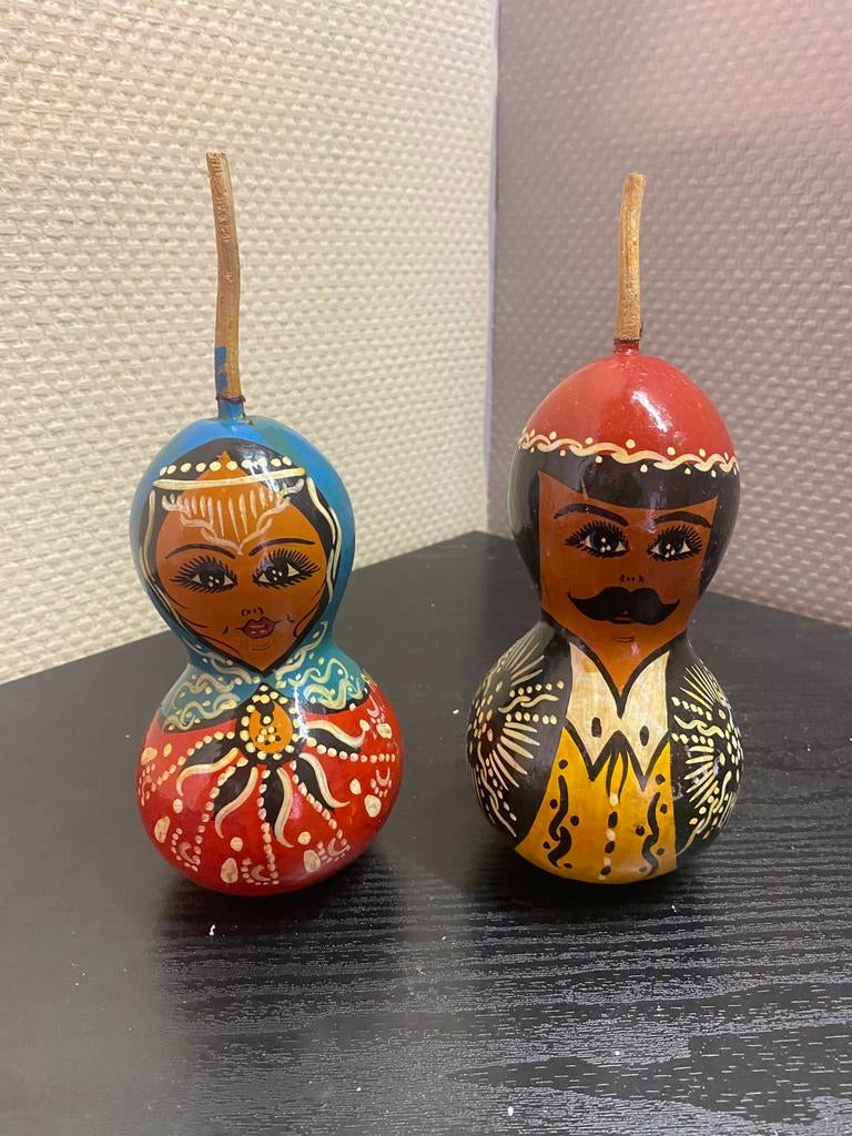 Paire de calebasse turques peintes d'Alanya., Enlèvement