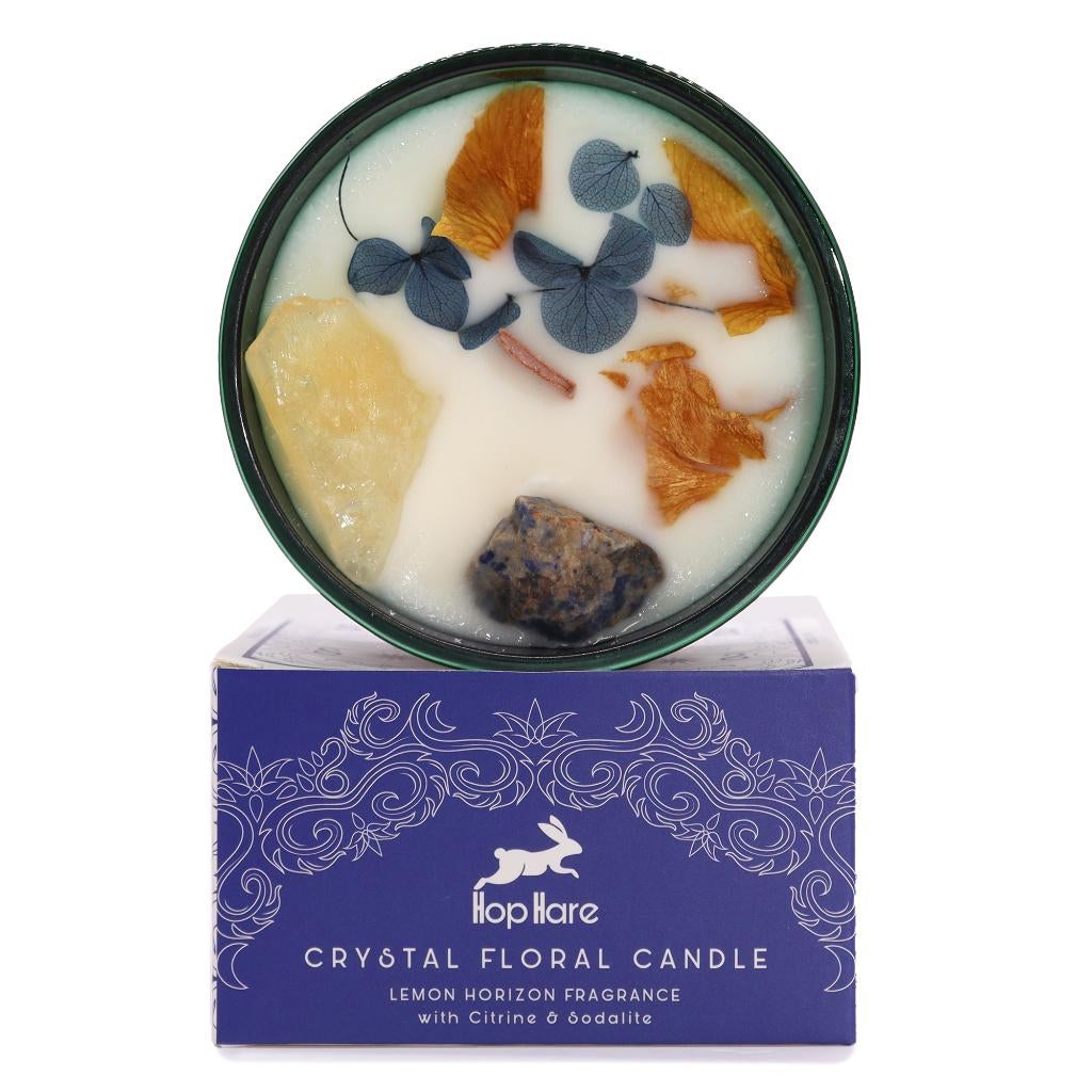 Bougie florale magique en cristal Hop Hare  The Sun  Success, Envoi, Neuf, Bougie