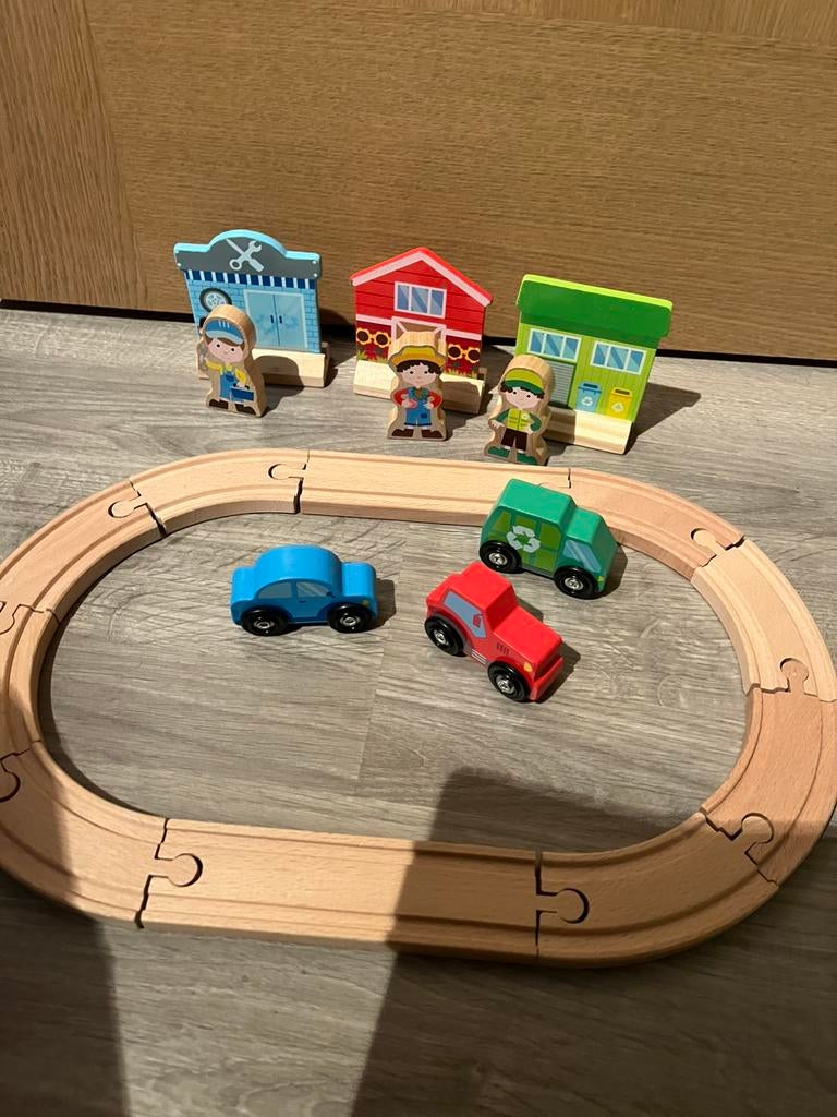 Een houten autobaan, Kinderen en Baby's, Ophalen, Zo goed als nieuw
