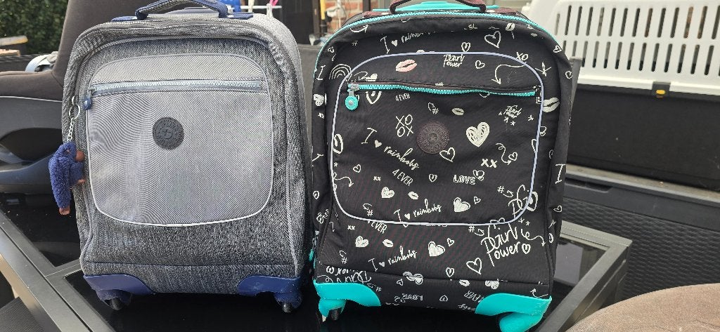 2 cartables à roulettes  pivitantes  kipling, 40 à 50 cm, 30 à 40 cm, Enlèvement, Utilisé