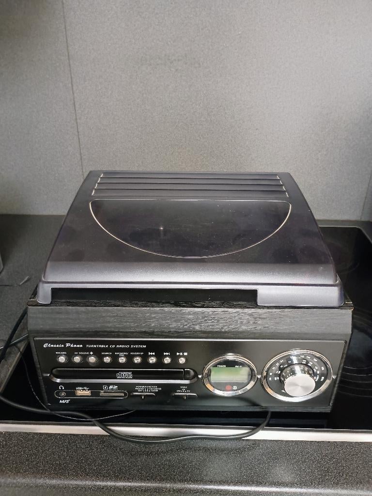 Platenspeler cd radio, Ophalen, Zo goed als nieuw, Platenspeler