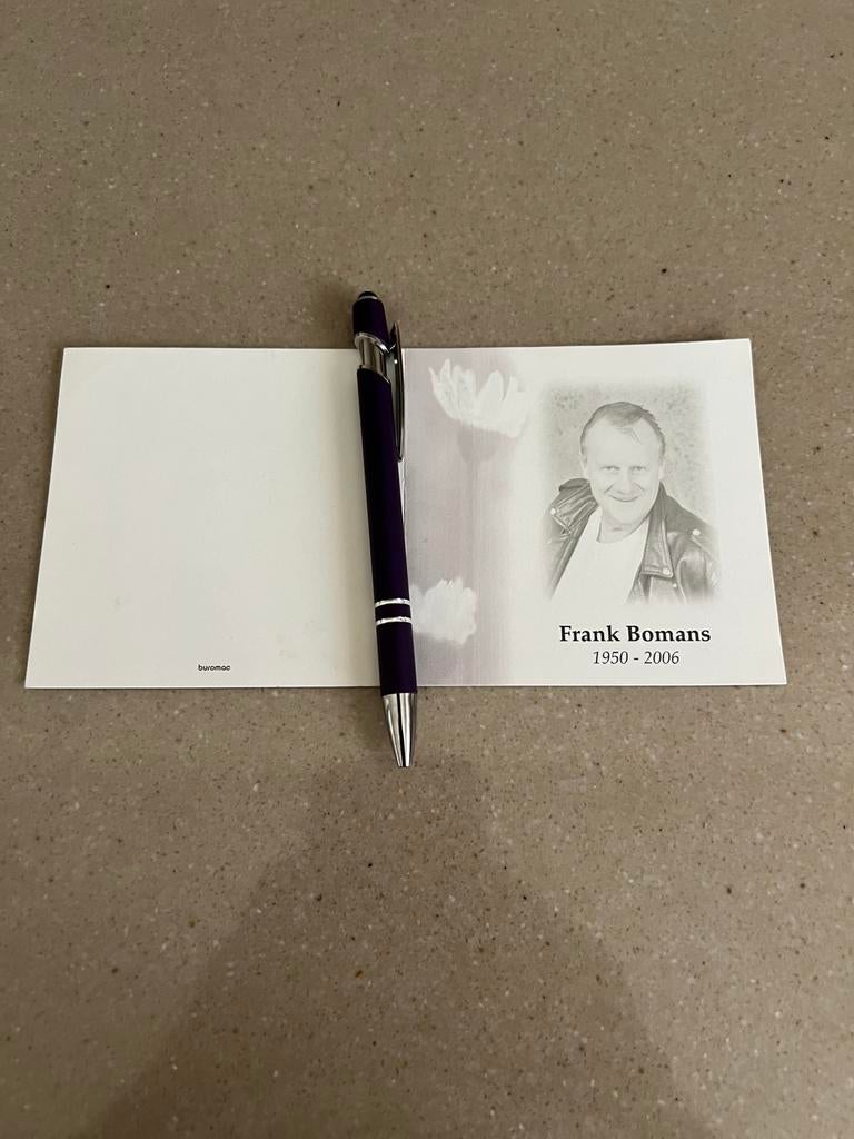 Doodsprentje bidprentje Frank Bomans 1950-2006 Thuis acteur, Verzamelen, Verzenden, Bidprentje