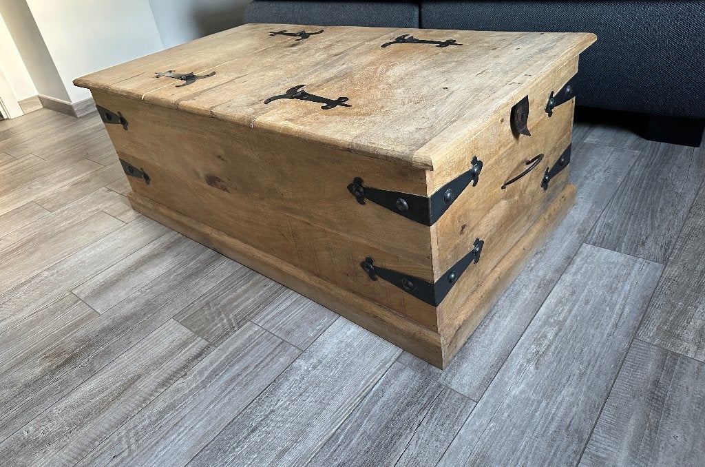 Kist mango hout, 100 à 150 cm, Enlèvement, Utilisé, 50 à 75 cm