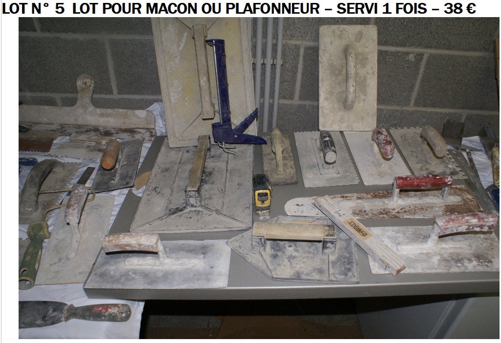 LOT OUTILLAGE MACONNERIE SERVI 1 FOIS SACRIFIE 38 €, Bricolage & Construction, Enlèvement
