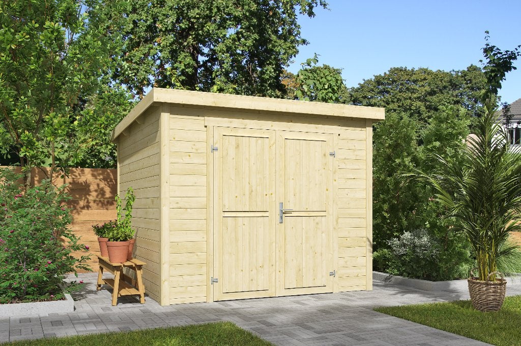 Cabane en rondins Mila 250x250 Épicéa non traité, Envoi, Neuf