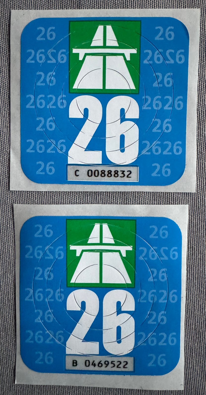 2 vignetten Zwitserland 🇨🇭2026, Tickets en Kaartjes