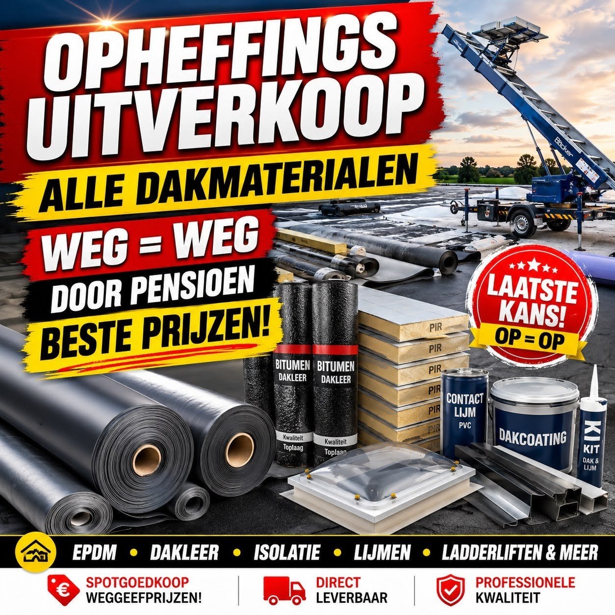 OPHEFFINGSUITVERKOOP – ALLES MOET WEG!, Enlèvement, Autres types, Autres matériaux, Noir