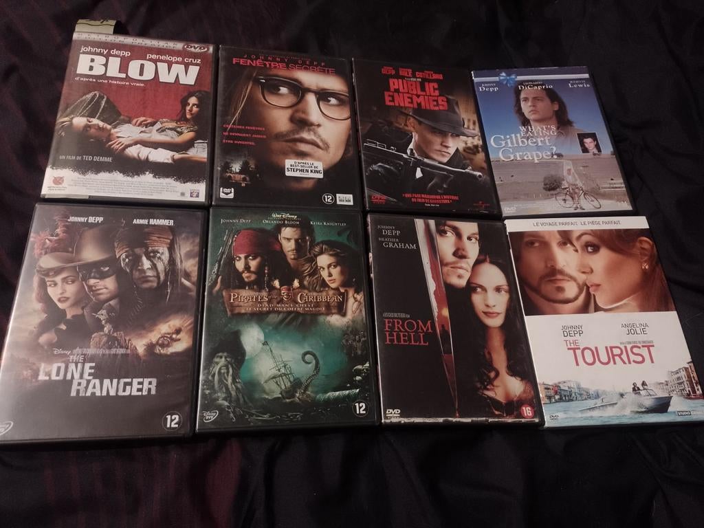 Te koop op dvd 8 films van Johnny Depp, Vanaf 12 jaar, Ophalen of Verzenden, Zo goed als nieuw, Actie