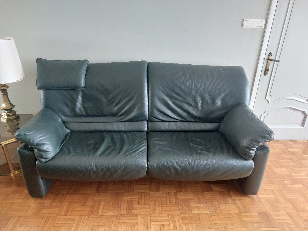 Leren 2-zitszetel, Maison & Meubles, Canapés | Salons, Enlèvement, 150 à 200 cm, Banc droit, Cuir