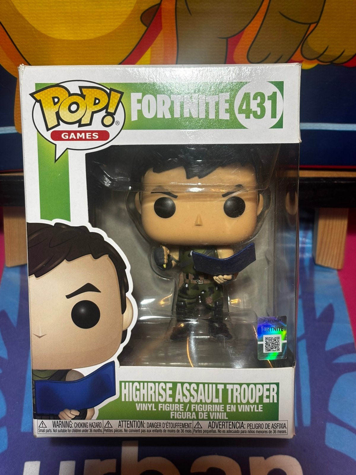 Figurine Pop! Funko Fortnite Highrise Assault Trooper 431, Collections, Enlèvement ou Envoi, Comme neuf