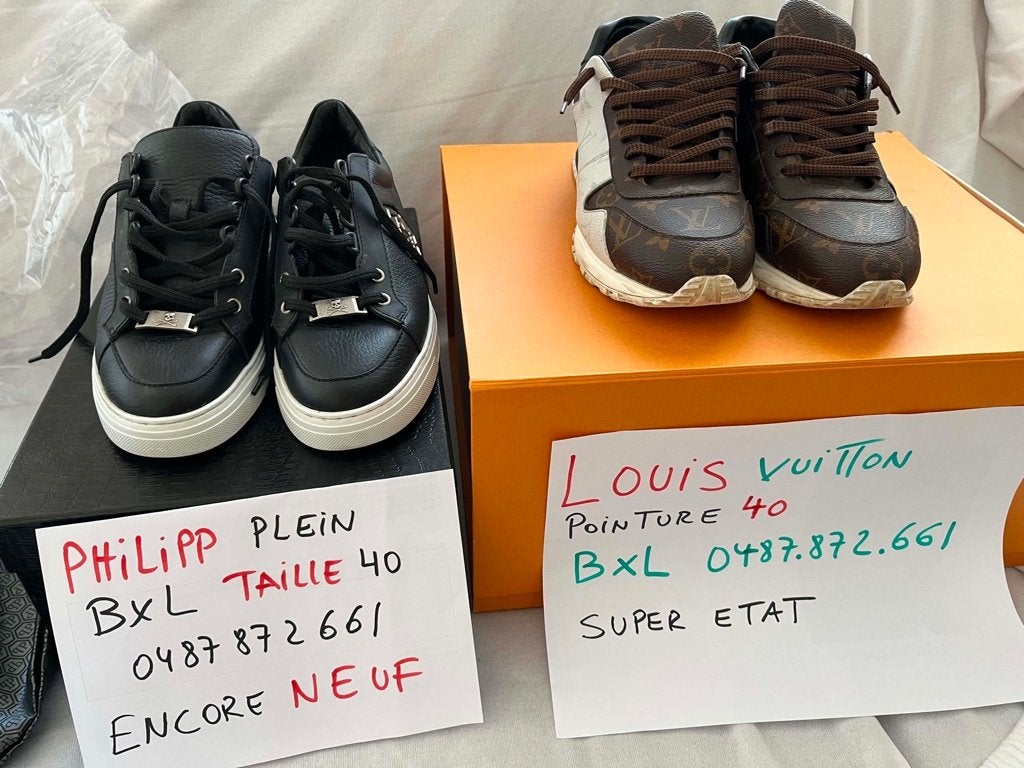 Louis Vuitton + Fhillip Plein a Bxl, Vêtements | Hommes, Chaussures, Comme neuf, Enlèvement, Blanc, Louis Vuitton