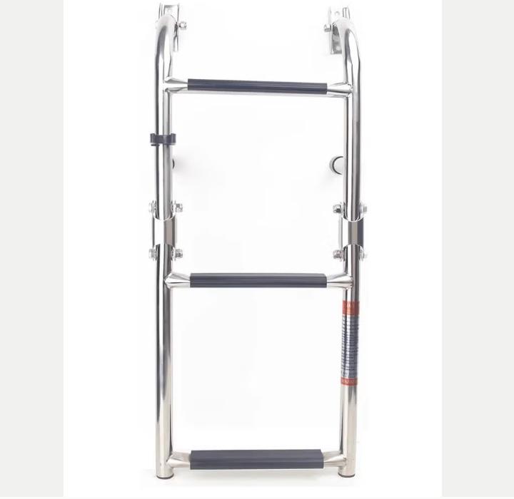 Prachtige RVS bootladder uitvouwbaar met 3 treden, Verzenden, Nieuw