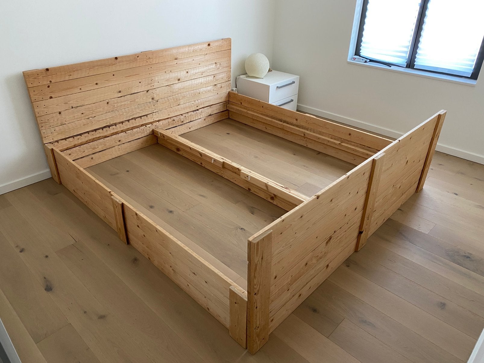 Bed steigerhout 180x200, Bois d'échafaudage, Enlèvement, Utilisé, 180 cm