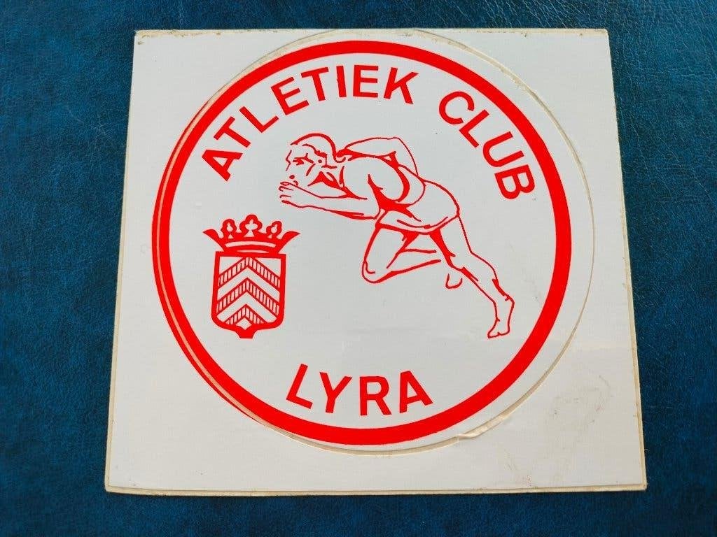 Autocollant du club d'athlétisme Lyra avec coureur, Enlèvement ou Envoi, Affiche, Image ou Autocollant