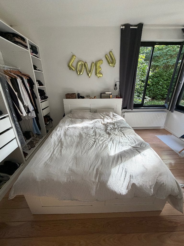 Cadre de lit avec rangement, Maison & Meubles, Chambre à coucher | Lits, Comme neuf, Enlèvement, 200 cm, Deux personnes