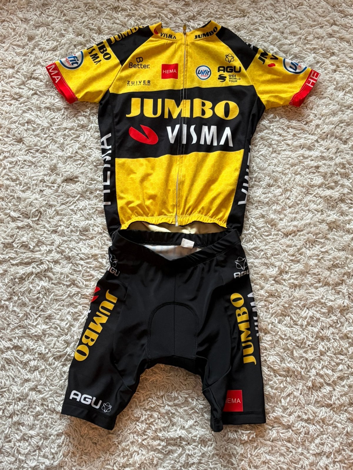 Wielertenue - Jumbo Visma - Maat XL (kind), Vélos & Vélomoteurs, Enlèvement ou Envoi, Utilisé, XL, Enfants