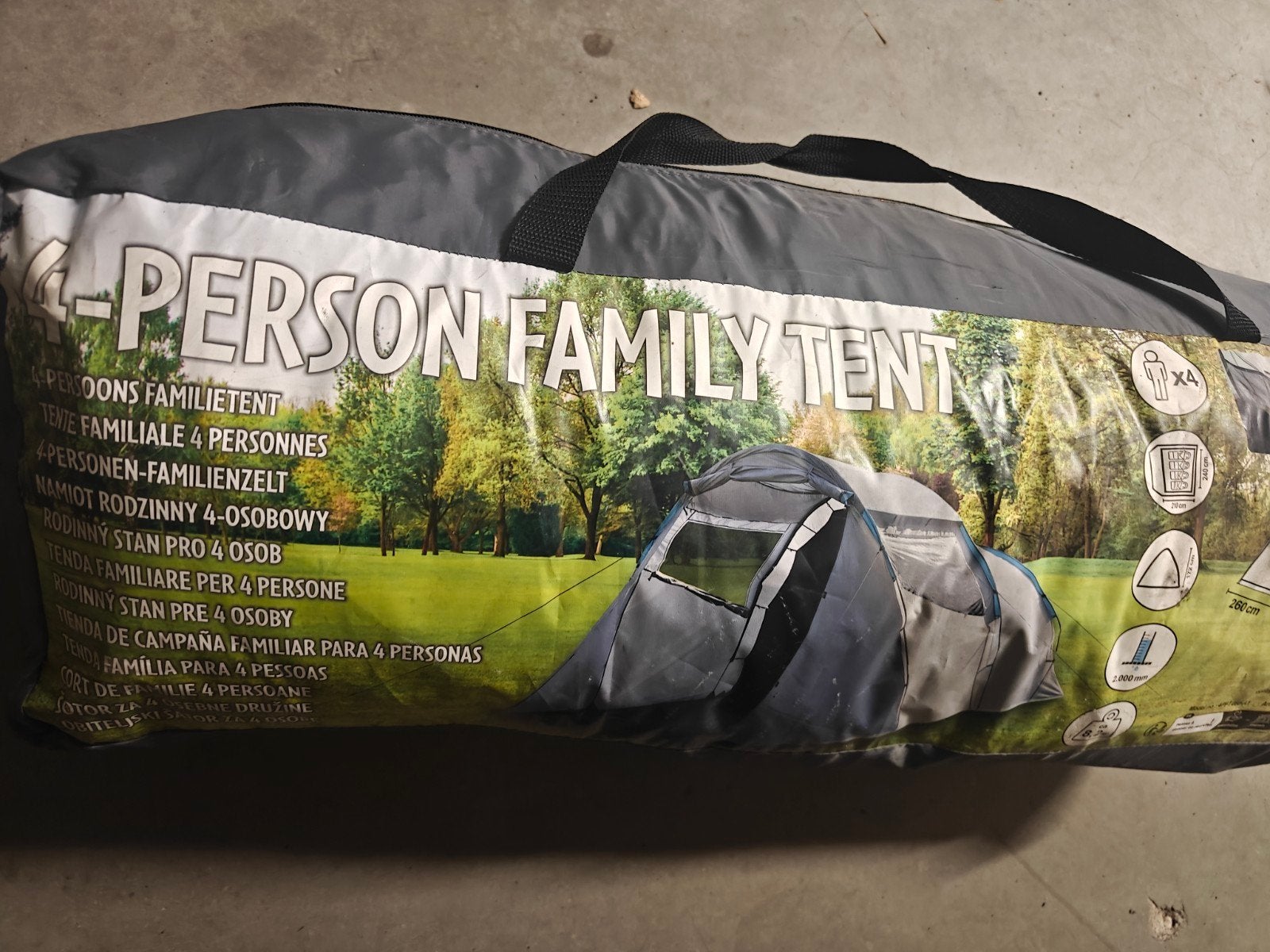 grote tent 4 personen, Caravans en Kamperen, Tenten, Ophalen, Zo goed als nieuw, Tot en met 4