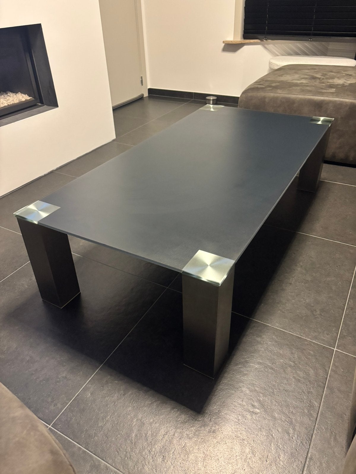 Glazen salontafel, Huis en Inrichting, Ophalen, Zo goed als nieuw