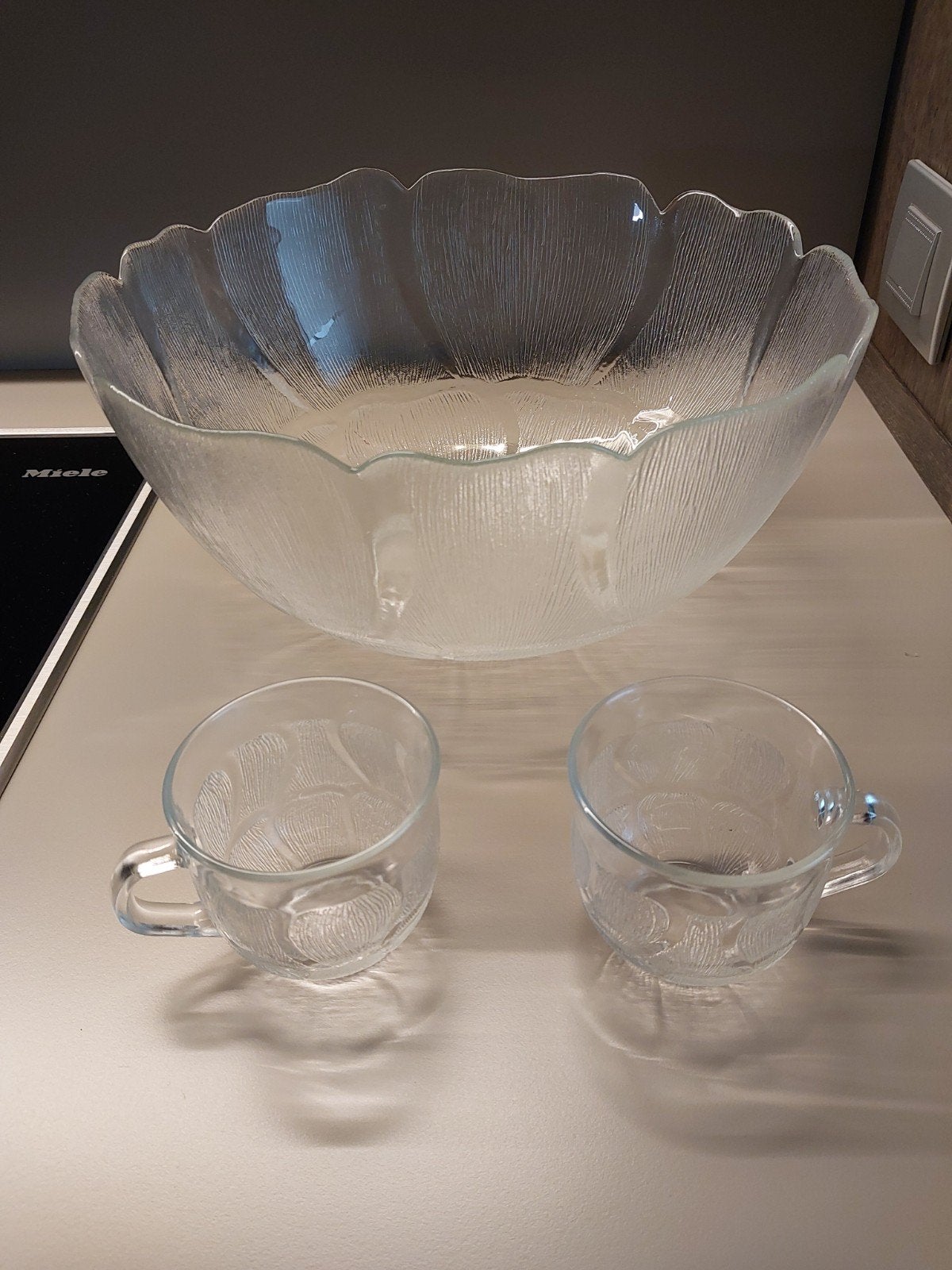 Glazen bowl voor punch of sangria., Ophalen of Verzenden