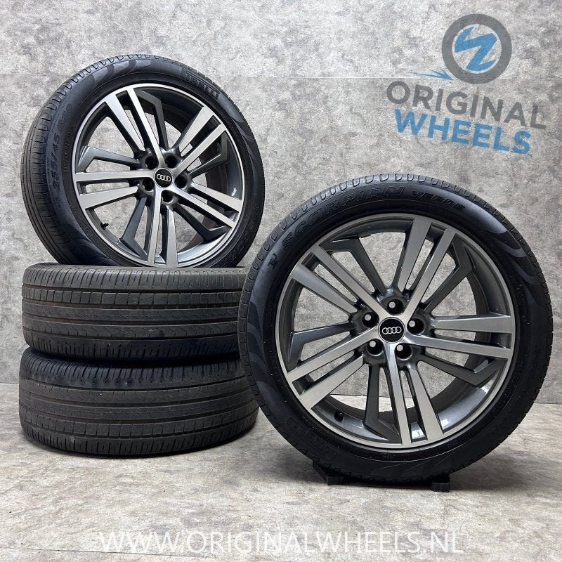 20 inch originele velgen + zomerbanden Audi Q5  SQ5 80A60102, Autos : Pièces & Accessoires, Pneus et Jantes, 255 mm, Pneus été