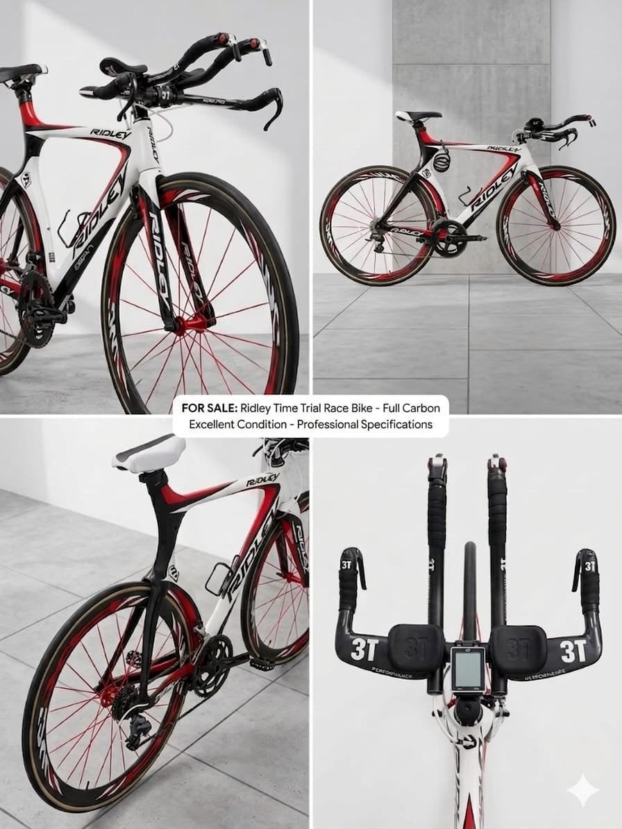 Ridley Dean CLM / Tijdritfiets - Full Carbon - T.60, Vélos & Vélomoteurs, Enlèvement, Comme neuf, Carbone