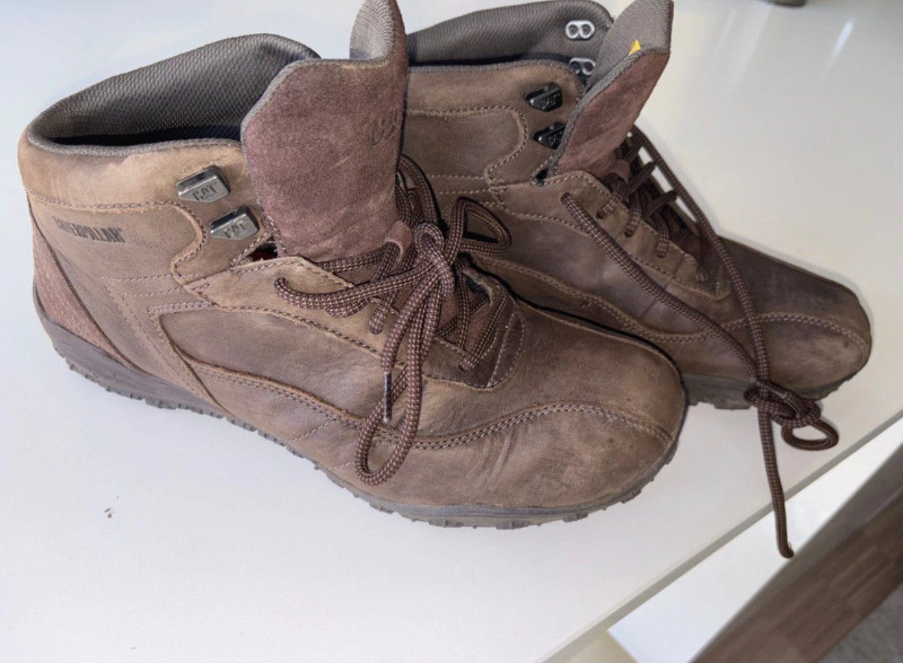 Caterpillar lederen wandelbottines, quasi nieuwstaat !, Enlèvement ou Envoi, Comme neuf, Chaussures