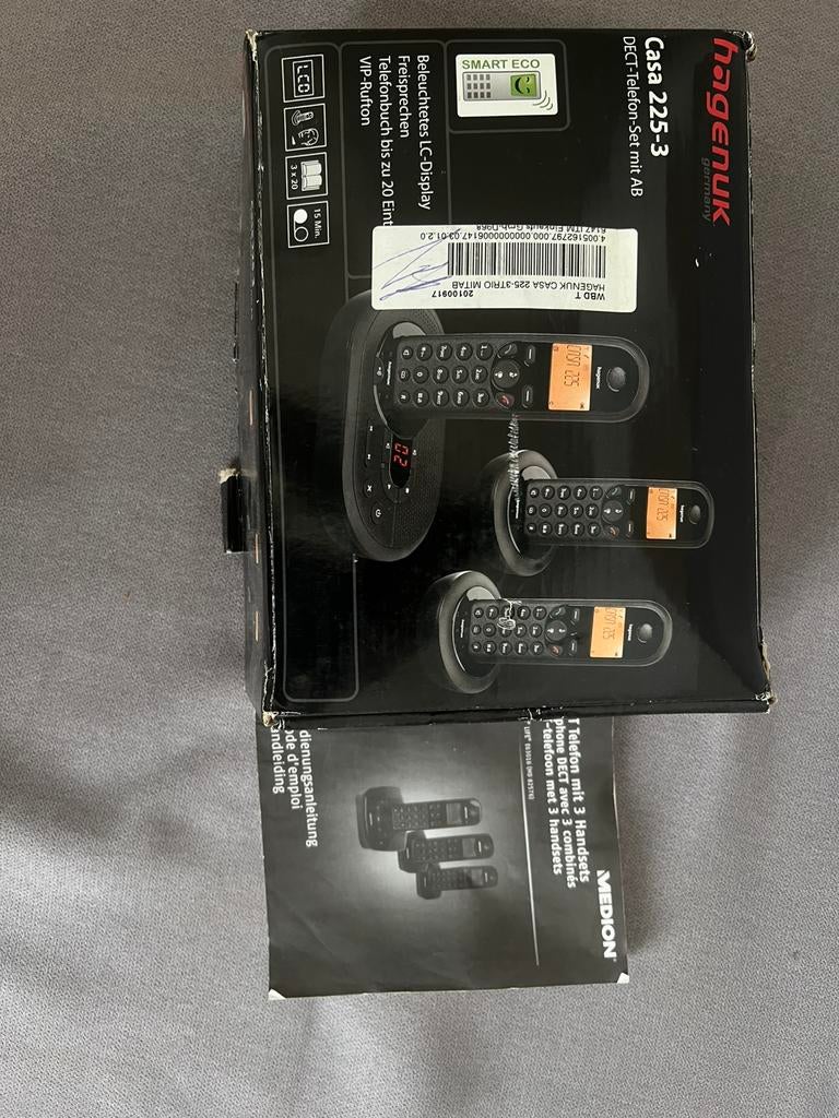 Hagenuk Casa 225-3 poste téléphonique DECT 3 combinés, Enlèvement, Comme neuf, 3 combinés
