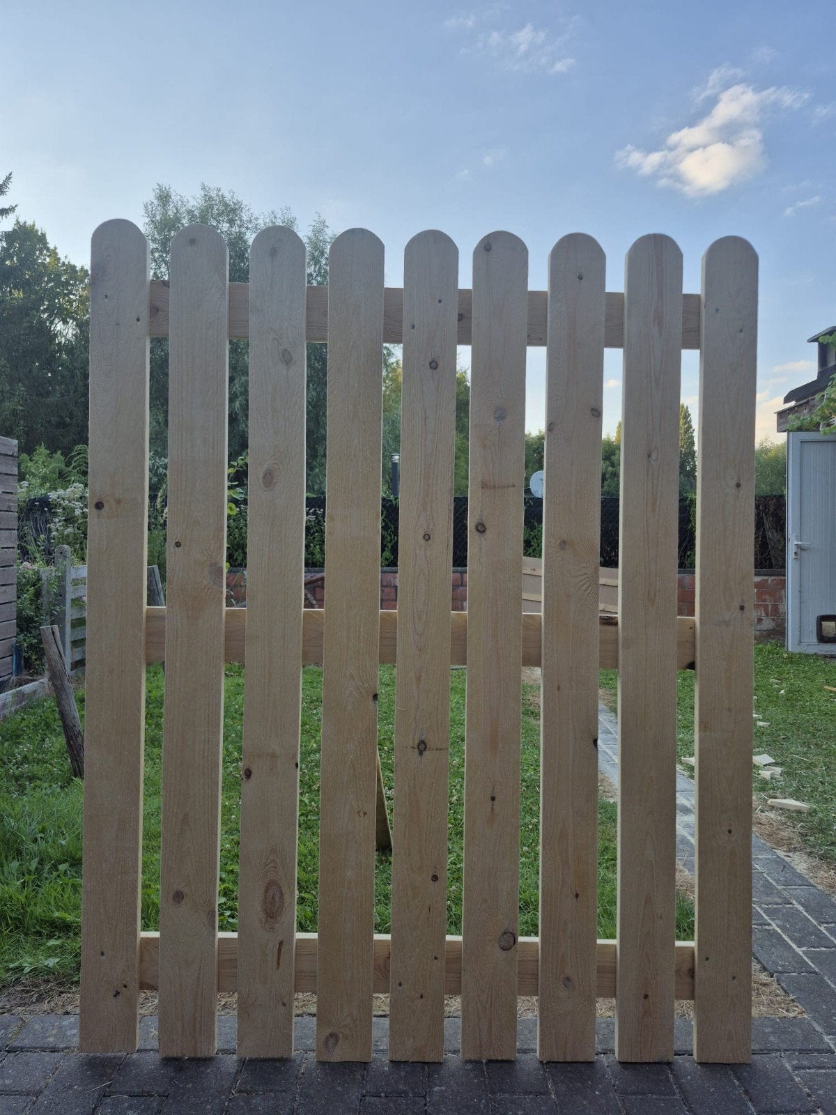 Clôtures et portail de jardin en bois, Enlèvement, Neuf, Bois