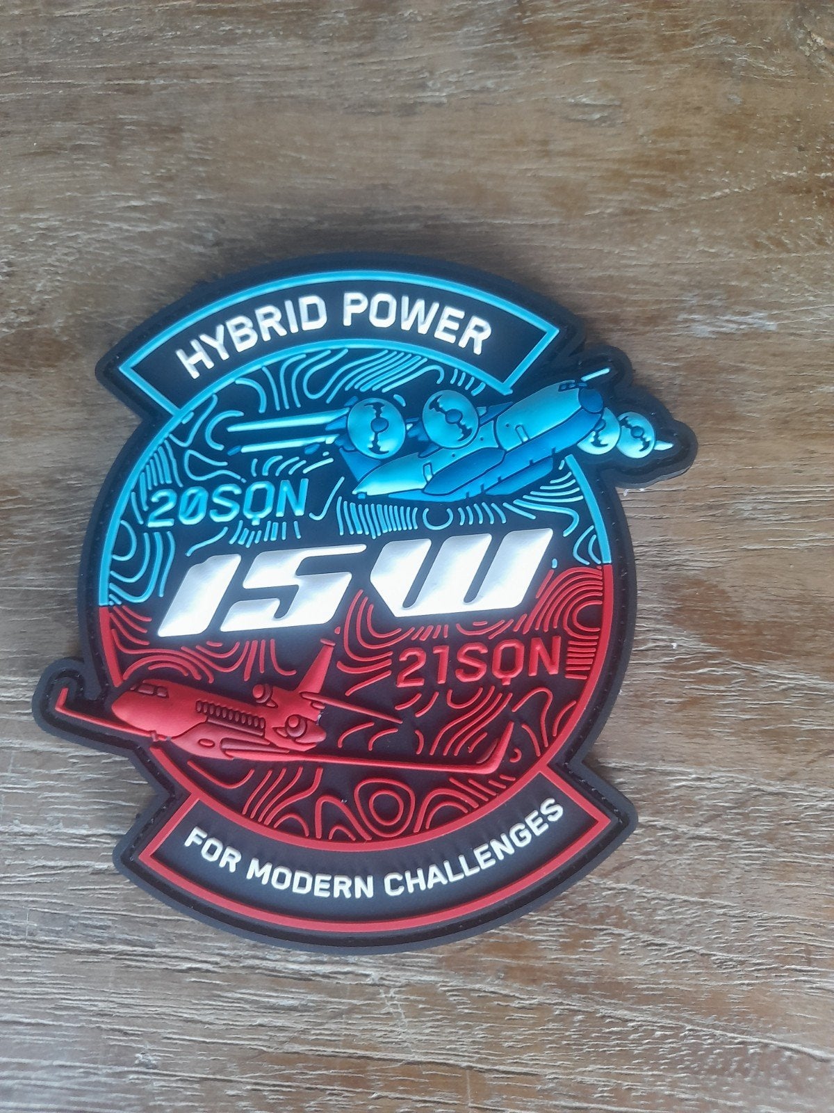 patch 15Wing HYBRID POWER 20/21 SQN A400M/Falcon 7X (3D PVC), Ophalen of Verzenden, Nieuw, Patch, Badge of Embleem
