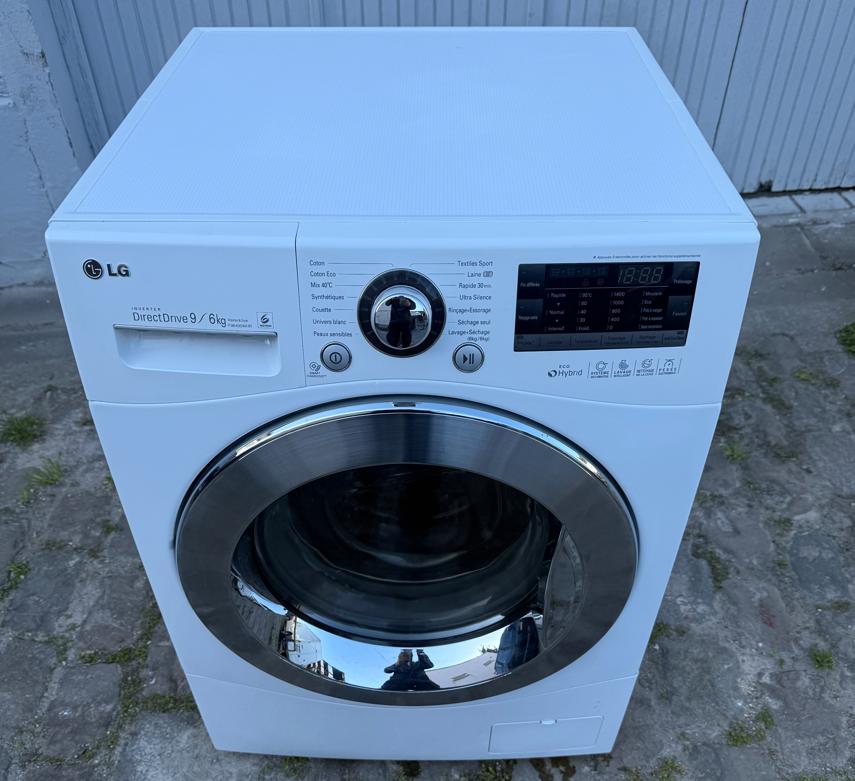 1an garantie-9kg LG Direct Drive (2 en 1) Lave linge séchant, Tuin en Terras, Droogmolens en Wasrekken, Ophalen, Zo goed als nieuw