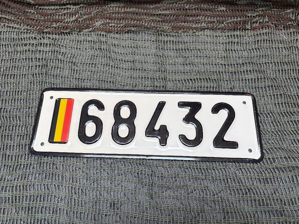 Plaque immatriculation Armée Belge, Collections, Envoi, Armée de terre, Autres types