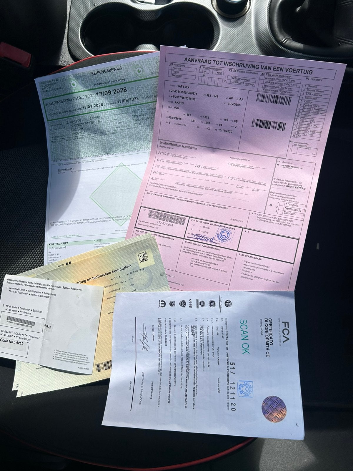 Fiat 500X, Auto's, Voorwielaandrijving, 4 deurs, Euro 6, Zwart