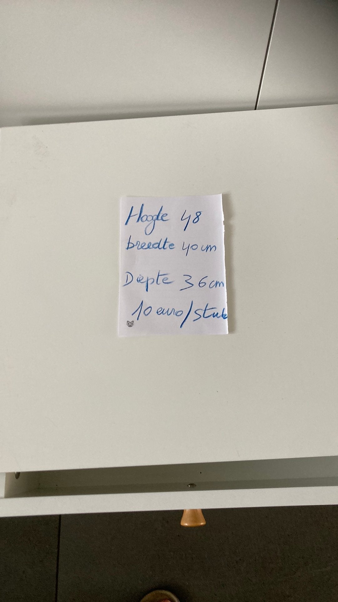 2  witte stevige  Nachtkastjes, Huis en Inrichting, Ophalen, Zo goed als nieuw