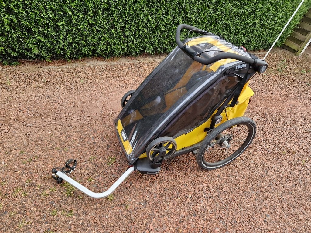 Thule fietskar chariot sport 1 Geel, Enlèvement, Comme neuf, Remorque pour enfant, Thule / Chariot
