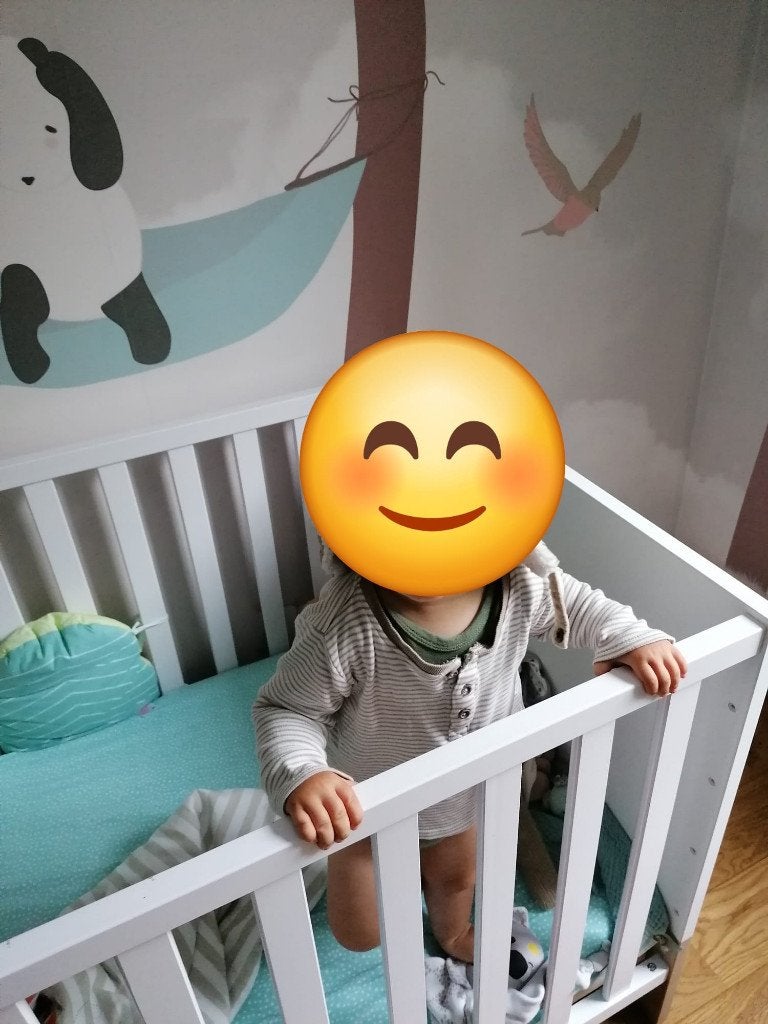 Lit évolutif bébé/enfant + matelas, 70 à 85 cm, Utilisé, 140 à 160 cm, Enlèvement