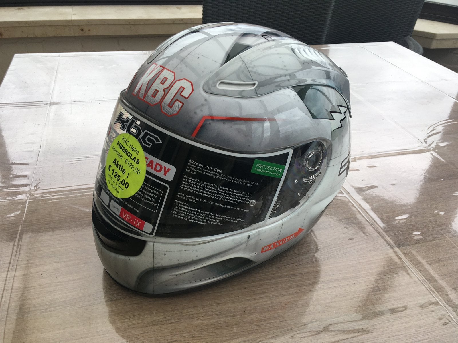 Nieuwe motorhelm KBC van fiberglas maat:XL, Motoren, Ophalen of Verzenden, XL