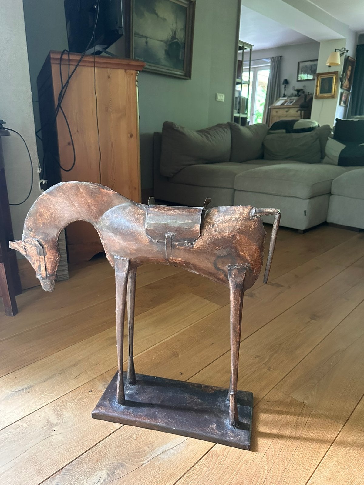handgemaakt metalen paard tribal/Dogon stijl, Ophalen