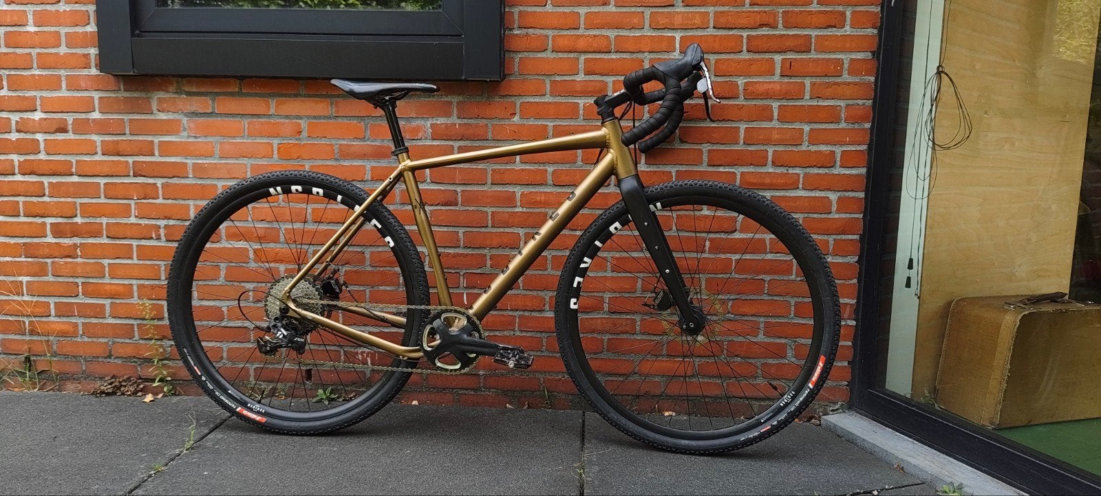 NS Bikes Rag +2 gravel fiets olive rust, 10 tot 15 versnellingen, 49 tot 53 cm, Schijfrem, Ophalen
