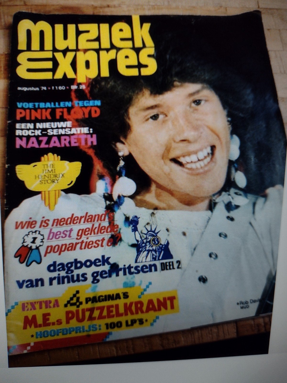 vintage MUZIEK EXPRES 8/1974: JIMI HENDRIX-PINK FLOYD !!!, Ophalen, Tijdschrift