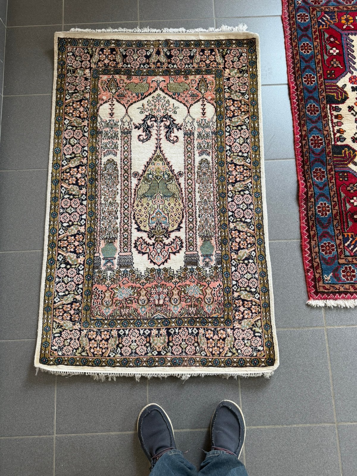 Superbe tapis de prière iranien 70x 100 en soie, Enlèvement, Comme neuf