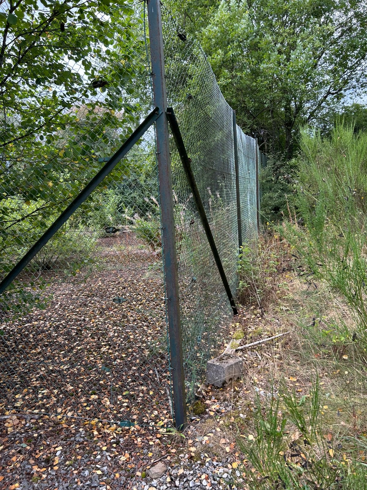 100m de cloture de 3m de haut a démonter avec poteaux métal, Clôture en treillis métallique, Enlèvement, Avec portail, Utilisé