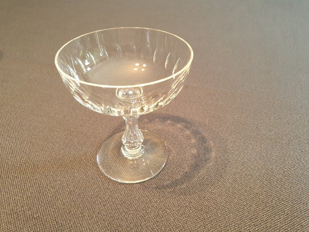4 coupes à champagne en cristal Val Saint Lambert (1920), Antiquités & Art, Enlèvement