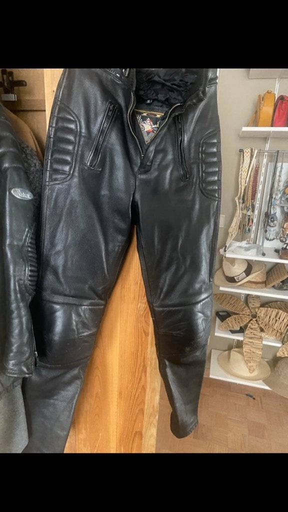dames lederen motobroek met gratis vest, Motoren, Ophalen, Tweedehands, Dames, Combipak