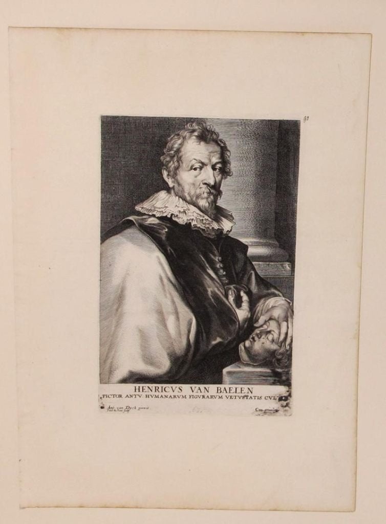 Gravure : Portrait de Johannes Ravestyn, Antiquités & Art, Art | Eaux-fortes & Gravures, 39 cm, 1600 - 1699, Gravure, Enlèvement
