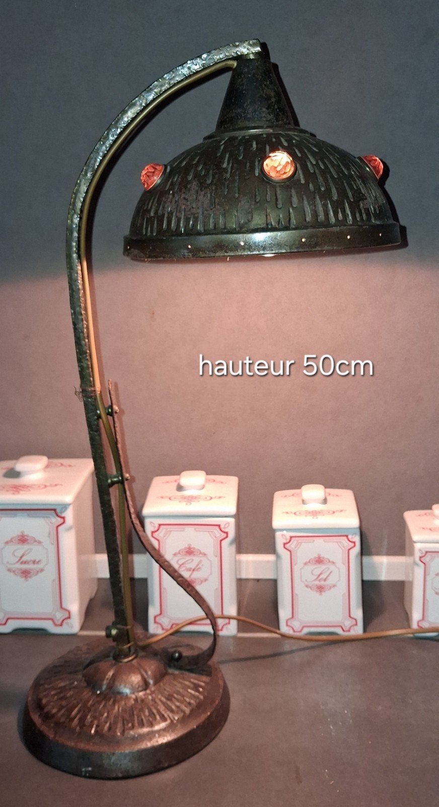 ancienne lampe de bureau art nouveau/belle époque, Antiquités & Art, Enlèvement ou Envoi