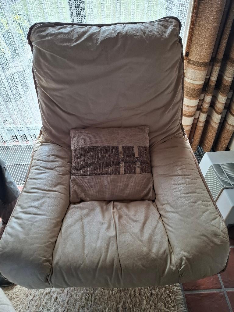 Lederen kuipzetels, Huis en Inrichting, Fauteuils, Ophalen, Gebruikt, Leer, Modern