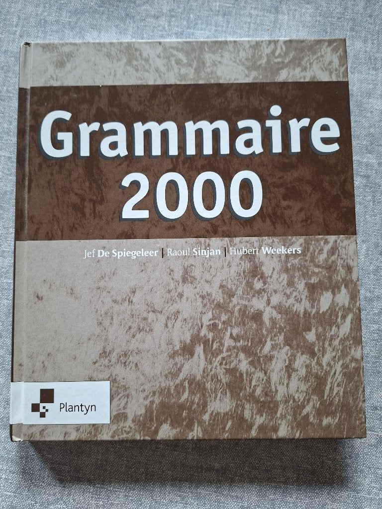 Grammaire 2000, Enlèvement ou Envoi, Comme neuf, Français, De Spiegeleer, Sinjan, Weekers
